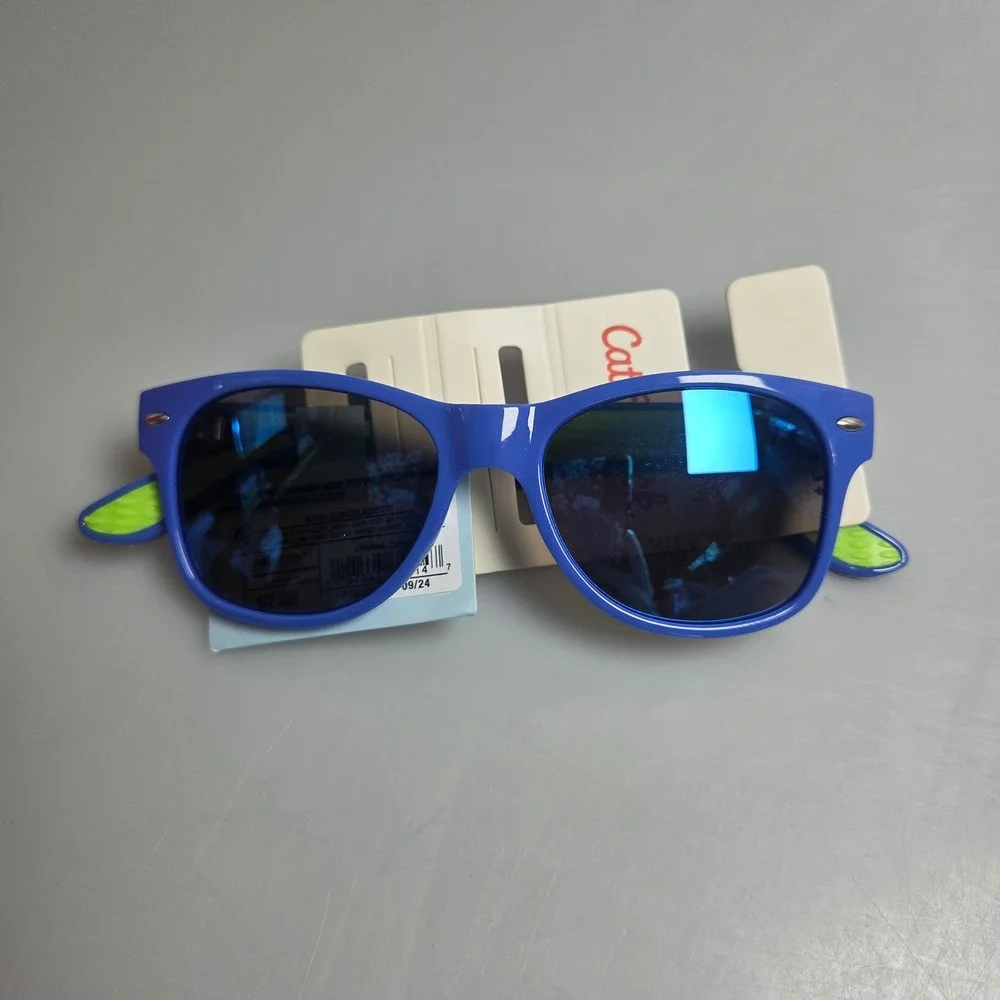 Cat & Jack Kids Blue and Lime Green UV Protection Sunglasses Ages 3+